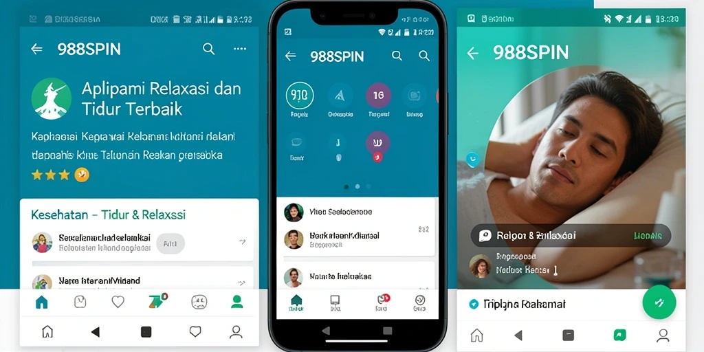 Tampilan antarmuka 988SPIN yang sederhana dan menenangkan.