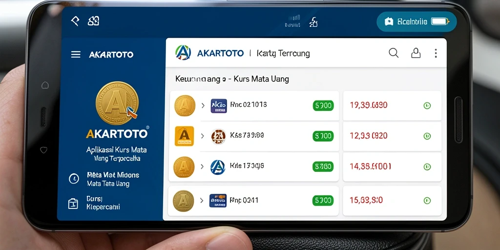 Antarmuka AKARTOTO menampilkan kurs mata uang secara real-time dan grafik interaktif.