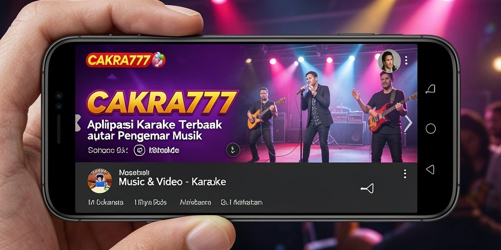 Tampilan antarmuka CAKRA777 dengan fitur Karaoke yang inovatif.