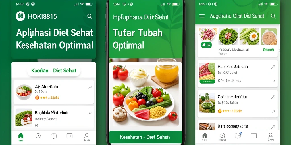 Screenshot HOKI8815 menampilkan antarmuka diet sehat yang intuitif.