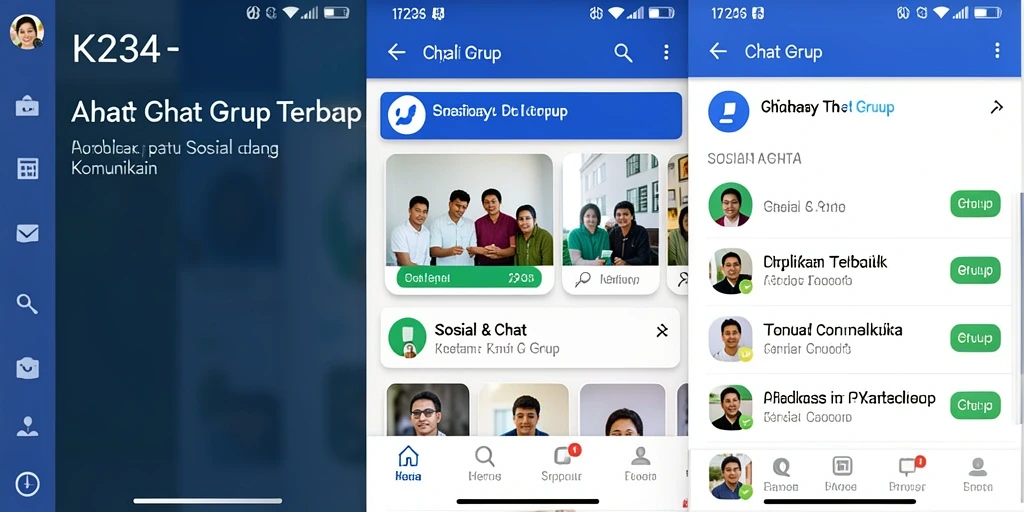 Antarmuka K234 menampilkan fitur Chat Grup yang intuitif dan interaktif.