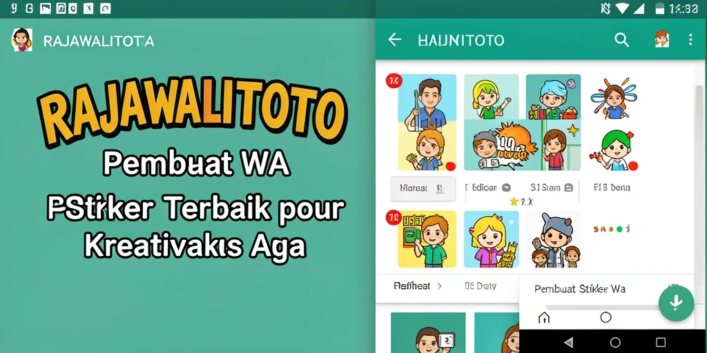 Antarmuka pengguna RAJAWALITOTO untuk pembuatan stiker WA yang kreatif dan intuitif.