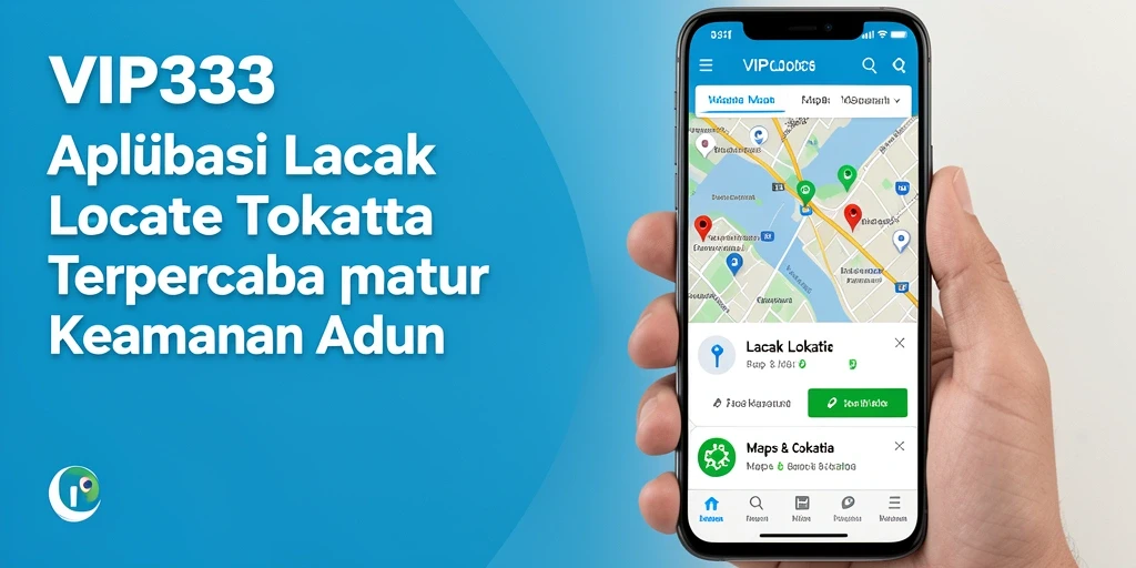 Tampilan antarmuka VIP333 dengan fitur pelacakan lokasi canggih.