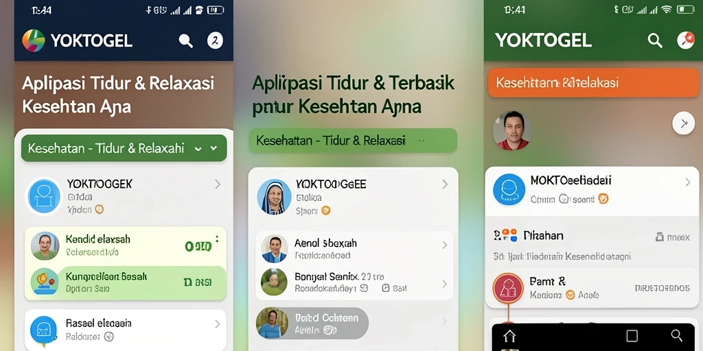 Tampilan antarmuka YOKTOGEL dengan fitur tidur dan relaksasi.