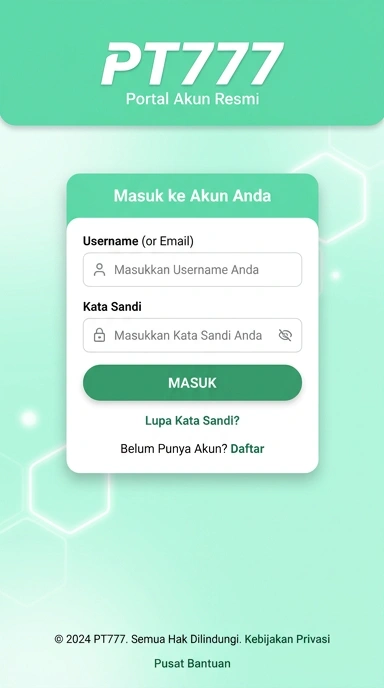 Masuk Akun pt777 untuk Pengguna Android